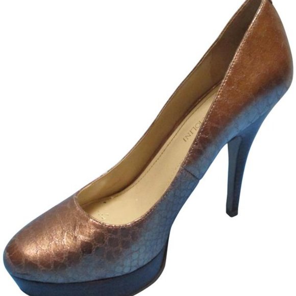 *Enzo Angiolini Copper Almond Toe Metallic Pumps - Picture 1 of 10